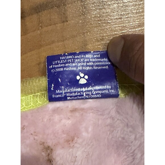 Vintage 2008 Hasbro LPS Littlest Pet Shop Fleece Plush Throw Blanket 50x60 - Picture 16 of 16
